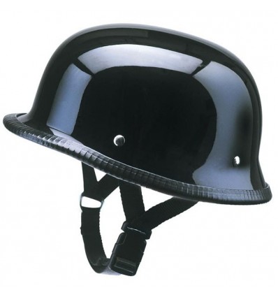 Casco elmetto tedesco in fibra nero lucido Casco elmetto tedesco in fibra nero lucido