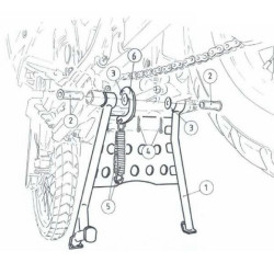 Cavalletto centrale Hepco & Becker per Honda XRV 750 Africa Twin Cavalletto centrale Hepco & Becker per Honda XRV 750 Africa Twin