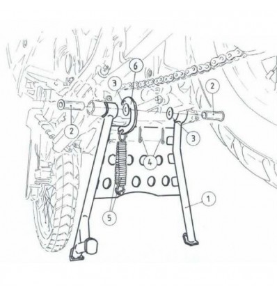 Cavalletto centrale Hepco & Becker per Honda XRV 750 Africa Twin Cavalletto centrale Hepco & Becker per Honda XRV 750 Africa Twin