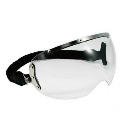 Visiera aeronautica con elastico versione Goggle trasparente Visiera aeronautica con elastico versione Goggle trasparente