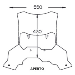 Cupolino Isotta trasparente/fondo fumè per BMW F650/800GS 08-11 Cupolino Isotta trasparente/fondo fumè per BMW F650/800GS 08-11
