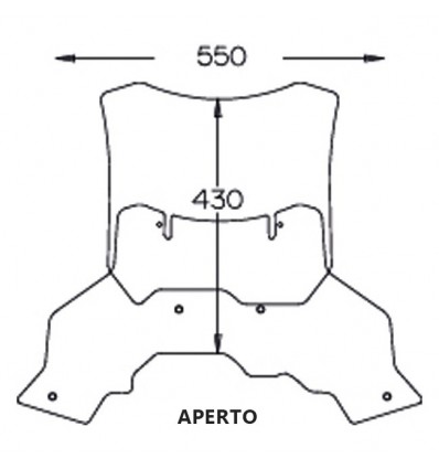 Cupolino Isotta trasparente/fondo fumè per BMW F650/800GS 08-11 Cupolino Isotta trasparente/fondo fumè per BMW F650/800GS 08-11