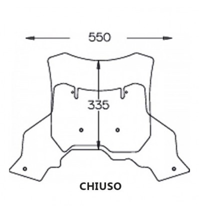Cupolino Isotta trasparente/fondo fumè per BMW F650/800GS 08-11 Cupolino Isotta trasparente/fondo fumè per BMW F650/800GS 08-11