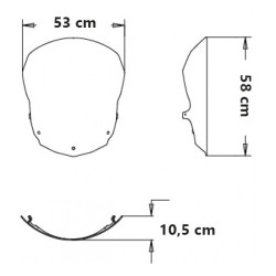 Cupolino Isotta tipo originale maggiorato per BMW F800GT dal 2012 Cupolino Isotta tipo originale maggiorato per BMW F800GT dal 2012