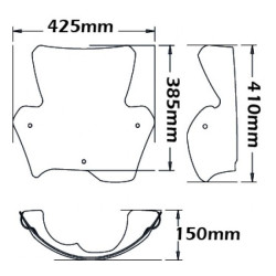 Cupolino Isotta double bubble per BMW F800R dal 2009 Cupolino Isotta double bubble per BMW F800R dal 2009