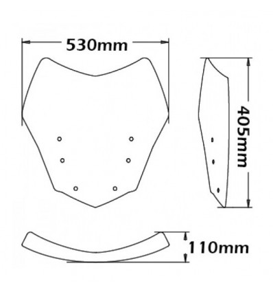 Cupolino Isotta tipo basso sportivo per BMW K1600GT-GTL dal 2011 Cupolino Isotta tipo basso sportivo per BMW K1600GT-GTL dal 2011