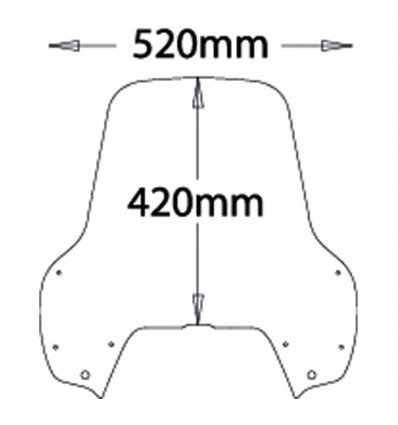 Cupolino Isotta tipo air flow maggiorato per BMW R1100GS 94-99 Cupolino Isotta tipo air flow maggiorato per BMW R1100GS 94-99