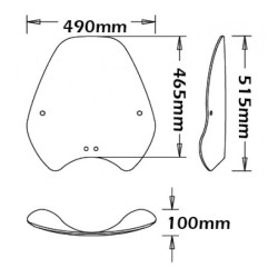 Cupolino Isotta ad inclinazione variabile medio per BMW R1150R 00-06 Cupolino Isotta ad inclinazione variabile medio per BMW R1150R 00-06