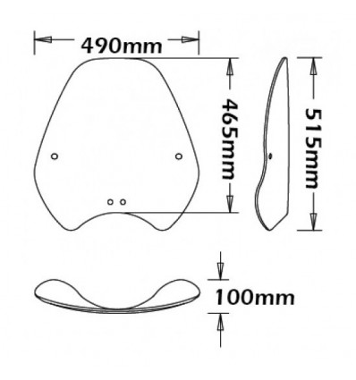 Cupolino Isotta ad inclinazione variabile medio per BMW R1150R 00-06 Cupolino Isotta ad inclinazione variabile medio per BMW R1150R 00-06