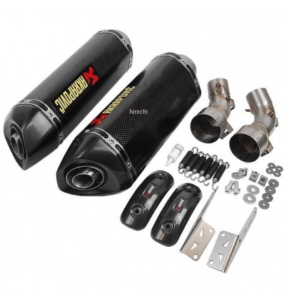Coppia di marmitte Akrapovic Slip On Carbonio omologate per Ducati Monster 696/795/796/1100/1100S Coppia di marmitte Akrapovic Slip On Carbonio omologate per Ducati Monster 696/795/796/1100/1100S