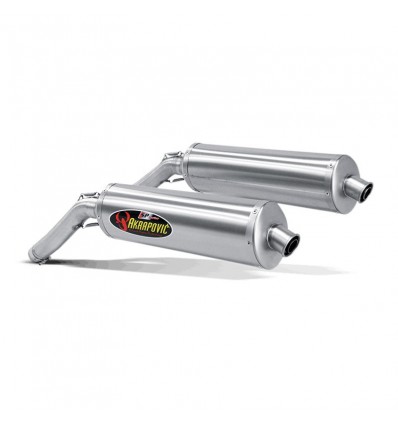 Coppia di marmitte Akrapovic Slip On Titanio omologate per Kawasaki KLV1000 04-06 Coppia di marmitte Akrapovic Slip On Titanio omologate per Kawasaki KLV1000 04-06