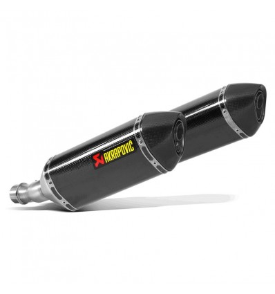 Coppia di marmitte Akrapovic Slip On Carbonio omologate per Kawasaki Z1000 14-16