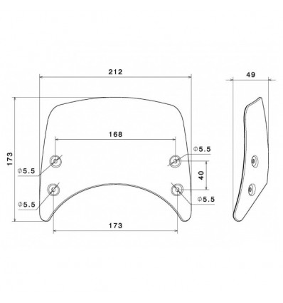 Cupolino in alluminio Rizoma per varie moto naked e classic Cupolino in alluminio Rizoma per varie moto naked e classic