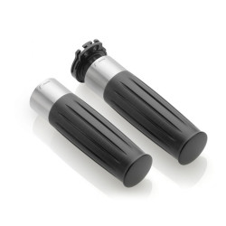 Manopole Rizoma Legend per Triumph Street Twin e Thruxton R in ergal e gomma cromate Manopole Rizoma Legend per Triumph Street Twin e Thruxton R in ergal e gomma cromate