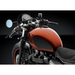 Manopole Rizoma Legend per Triumph Street Twin e Thruxton R in ergal e gomma cromate Manopole Rizoma Legend per Triumph Street Twin e Thruxton R in ergal e gomma cromate