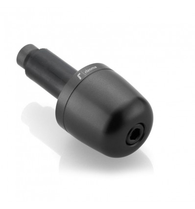 Terminale manubrio singolo Rizoma in ergal nero per Triumph Street Twin Terminale manubrio singolo Rizoma in ergal nero per Triumph Street Twin