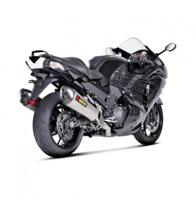 Coppia di marmitte Akrapovic Slip On Titanio omologate per Kawasaki ZZR 1400 e ZX14R 12-15 Coppia di marmitte Akrapovic Slip On Titanio omologate per Kawasaki ZZR 1400 e ZX14R 12-15