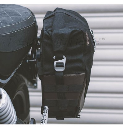 Borsa laterale SW-Motech Legend da 13,5 lt in tessuto e pelle marrone Borsa laterale SW-Motech Legend da 13,5 lt in tessuto e pelle marrone