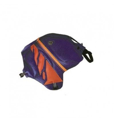 Copriserbatoio Bagster per Yamaha XTZ 750 Super Tenere in similpelle blu, deco e fucsia 92-97