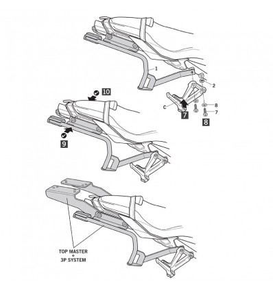 Portavaligie laterale Shad 3P per valigie SH36 su Yamaha MT-10 2016 Portavaligie laterale Shad 3P per valigie SH36 su Yamaha MT-10 2016