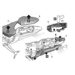 Portavaligie laterale Shad 3P per valigie SH36 su Yamaha MT-07 Tracer 13-16 Portavaligie laterale Shad 3P per valigie SH36 su Yamaha MT-07 Tracer 13-16
