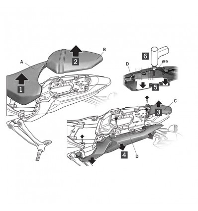 Portavaligie laterale Shad 3P per valigie SH36 su Yamaha MT-07 Tracer 13-16 Portavaligie laterale Shad 3P per valigie SH36 su Yamaha MT-07 Tracer 13-16