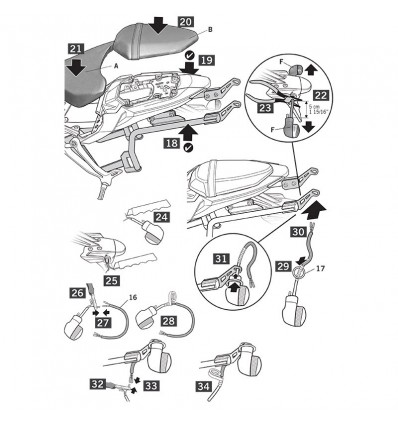 Portavaligie laterale Shad 3P per valigie SH36 su Yamaha MT-07 Tracer 13-16 Portavaligie laterale Shad 3P per valigie SH36 su Yamaha MT-07 Tracer 13-16