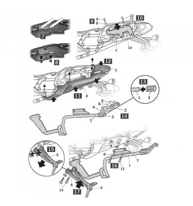 Portavaligie laterale Shad 3P per valigie SH36 su Yamaha MT-07 Tracer 13-16 Portavaligie laterale Shad 3P per valigie SH36 su Yamaha MT-07 Tracer 13-16