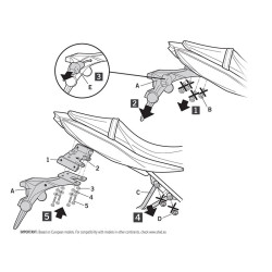Portavaligie laterale Shad 3P per valigie SH36 su Suzuki SV 650 ABS 2016 Portavaligie laterale Shad 3P per valigie SH36 su Suzuki SV 650 ABS 2016