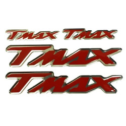 Set adesivi logo T-Max resina 3D rossi