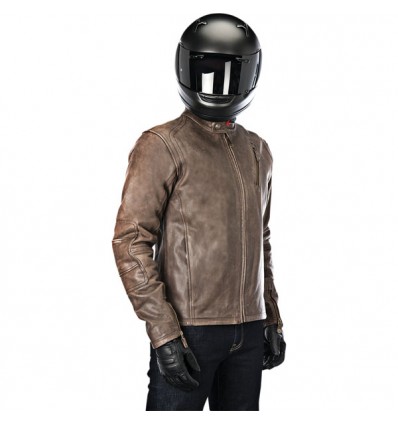 Giacca da moto in pelle Oscar by Alpinestars Monty marrone Giacca da moto in pelle Oscar by Alpinestars Monty marrone