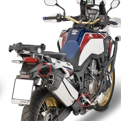 Portavaligie laterale a sgancio rapido Givi PLR1144 Monokey per Honda CRF 1000 Africa Twin Portavaligie laterale a sgancio rapido Givi PLR1144 Monokey per Honda CRF 1000 Africa Twin