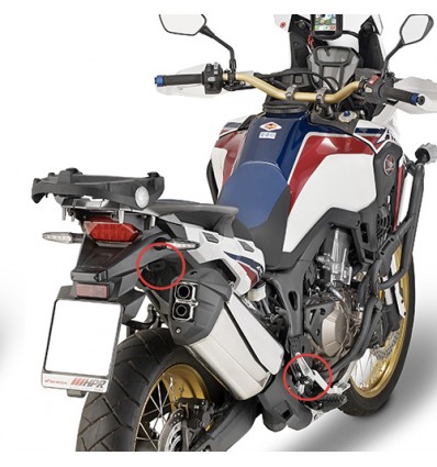 Portavaligie laterale a sgancio rapido Givi PLR1144 Monokey per Honda CRF 1000 Africa Twin Portavaligie laterale a sgancio rapido Givi PLR1144 Monokey per Honda CRF 1000 Africa Twin