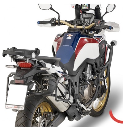 Portavaligie laterale a sgancio rapido Givi PLR1144 Monokey per Honda CRF 1000 Africa Twin Portavaligie laterale a sgancio rapido Givi PLR1144 Monokey per Honda CRF 1000 Africa Twin