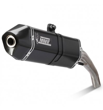 Terminale Mivv Speed Edge Steel Black per Honda CRF 1000L Africa Twin