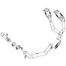 Collettori Mivv No Kat per scarico originale su Honda CRF 1000L Africa Twin Collettori Mivv No Kat per scarico originale su Honda CRF 1000L Africa Twin