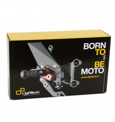 Pedane arretrate regolabili Lightech per Kawasaki ZX-10R 11-15 Pedane arretrate regolabili Lightech per Kawasaki ZX-10R 11-15