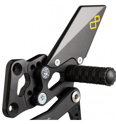 Pedane arretrate regolabili Lightech per Kawasaki ZX-10R 11-15 Pedane arretrate regolabili Lightech per Kawasaki ZX-10R 11-15