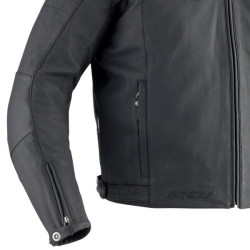 Giacca da moto in pelle Ixon Copper Slick-C nera Giacca da moto in pelle Ixon Copper Slick-C nera