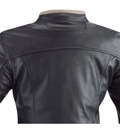 Giacca moto da donna in pelle Ixon Heroes Lady nera e beige Giacca moto da donna in pelle Ixon Heroes Lady nera e beige