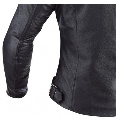 Giacca moto da donna in pelle Ixon Heroes Lady nera e beige Giacca moto da donna in pelle Ixon Heroes Lady nera e beige