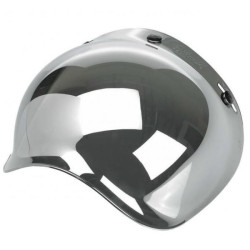 Visiera a bolla Biltwell con attacco universale tre bottoni cromo specchio Visiera a bolla Biltwell con attacco universale tre bottoni cromo specchio