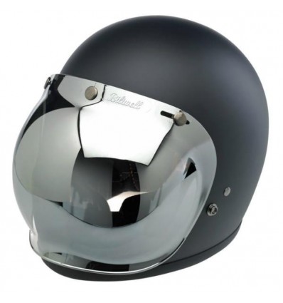 Visiera a bolla Biltwell con attacco universale tre bottoni cromo specchio Visiera a bolla Biltwell con attacco universale tre bottoni cromo specchio