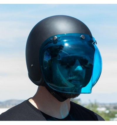 Visiera a bolla Biltwell con attacco universale tre bottoni blu Visiera a bolla Biltwell con attacco universale tre bottoni blu