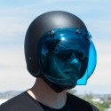 Visiera a bolla Biltwell con attacco universale tre bottoni blu Visiera a bolla Biltwell con attacco universale tre bottoni blu