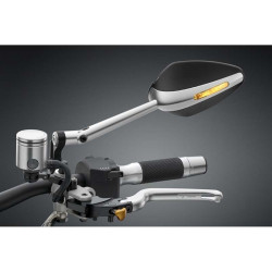 Specchietto universale biposizione Rizoma Veloce L Naked argento con indicatore led Specchietto universale biposizione Rizoma Veloce L Naked argento con indicatore led