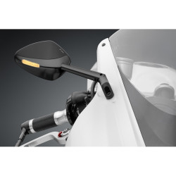 Specchietto universale biposizione Rizoma Veloce L Sport nero con indicatore led Specchietto universale biposizione Rizoma Veloce L Sport nero con indicatore led