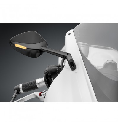 Specchietto universale biposizione Rizoma Veloce L Sport nero con indicatore led Specchietto universale biposizione Rizoma Veloce L Sport nero con indicatore led