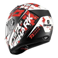 Casco Shark Helmets Ridill grafica Kengal nero, bianco e rosso Casco Shark Helmets Ridill grafica Kengal nero, bianco e rosso