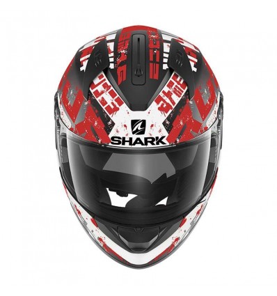 Casco Shark Helmets Ridill grafica Kengal nero, bianco e rosso Casco Shark Helmets Ridill grafica Kengal nero, bianco e rosso